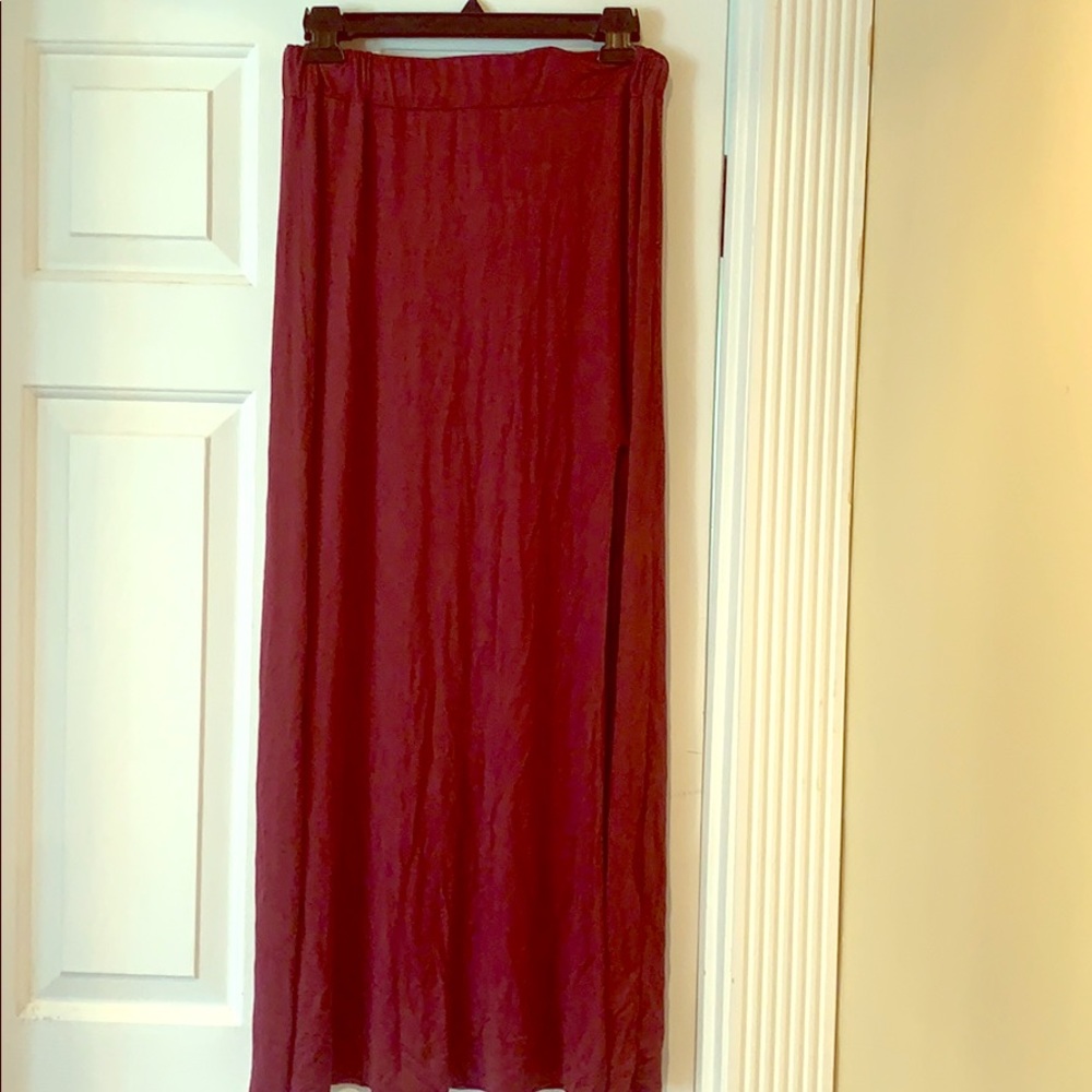 Merlot Maxi Dress with slit